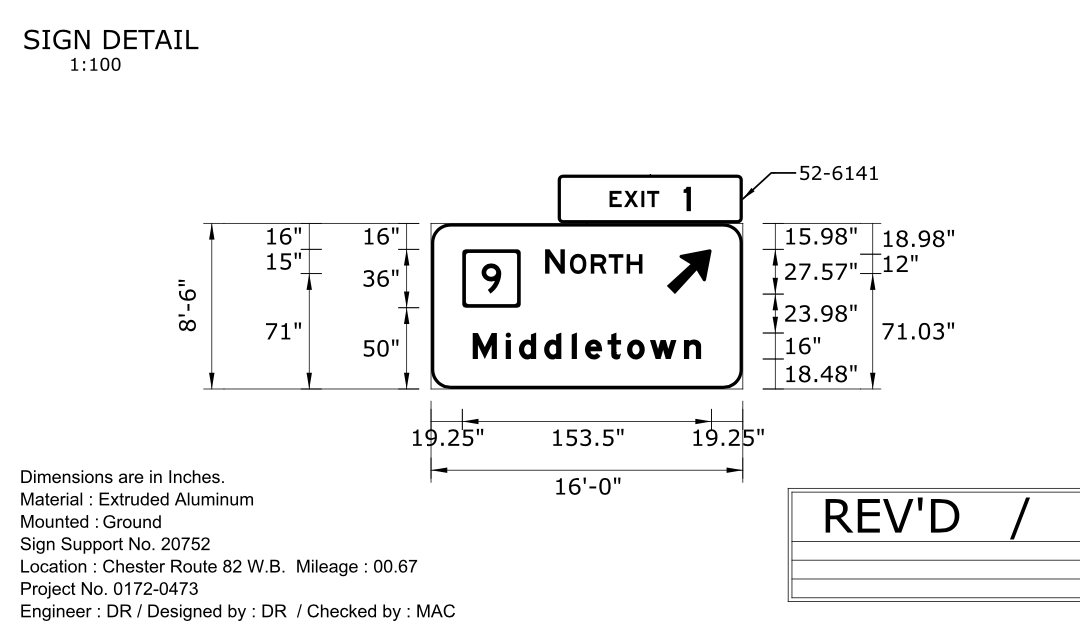 2020 signing plan for Route 82 at ROute 9