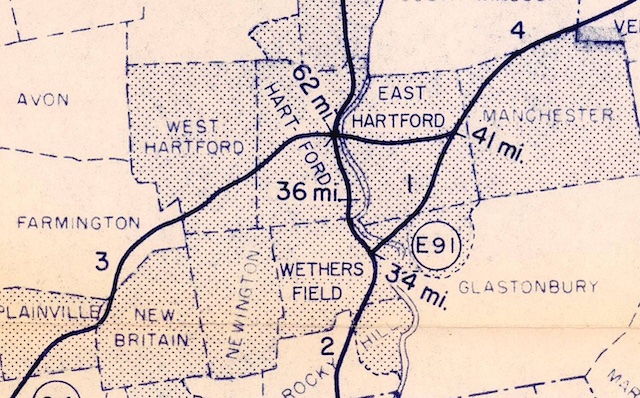 Hartford inset, updated April 1958.